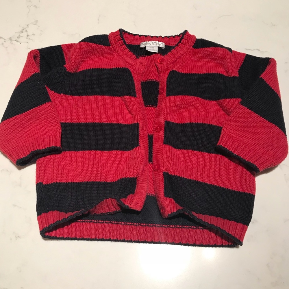 Kissy Kissy cardigan sweater.